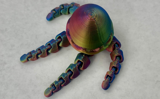 A multicolored magnetic jellyfish hat brim accessory.
