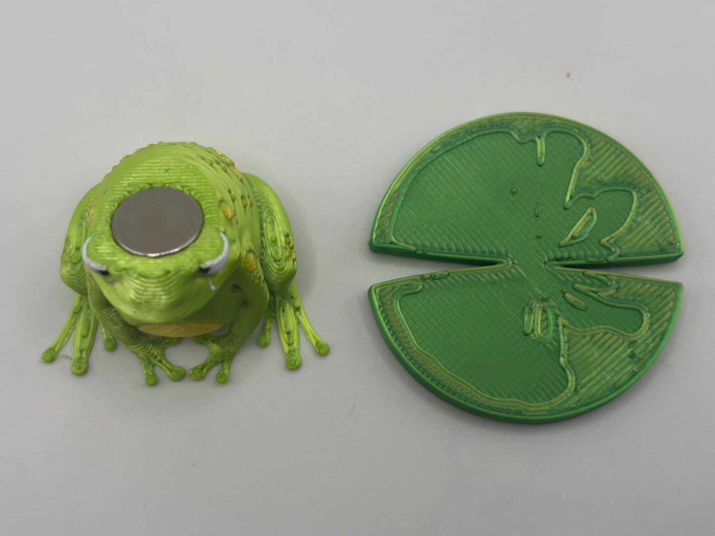 Magnetic Bullfrog w/Interchangeable Hats on a Lily Pad