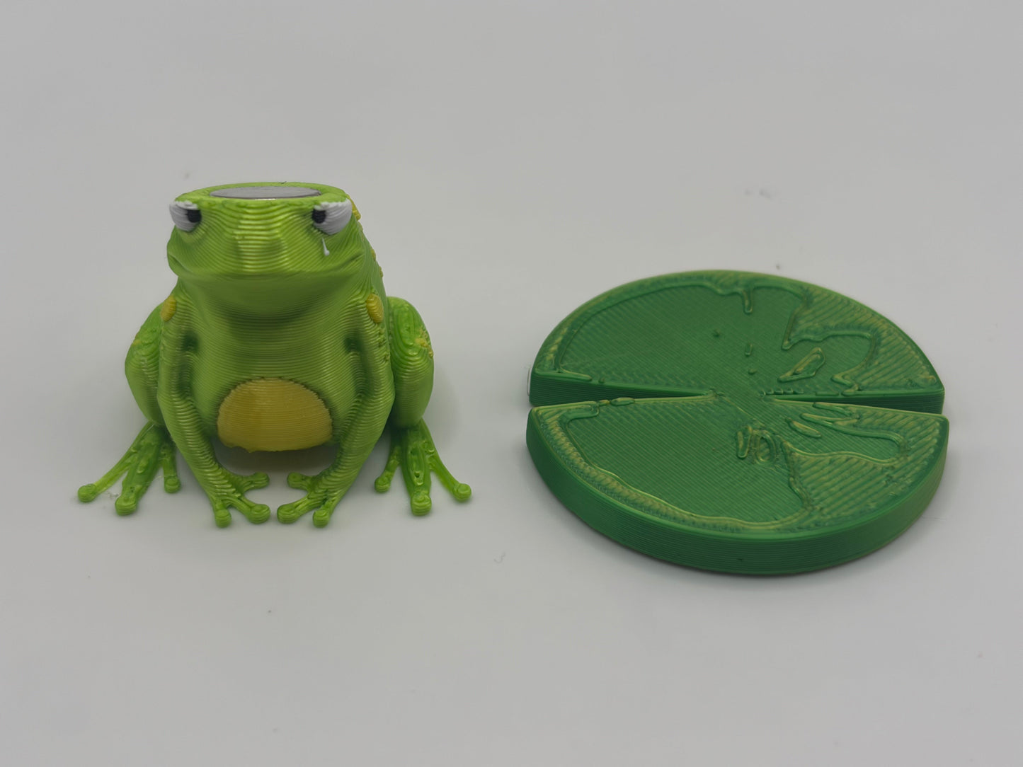 Magnetic Bullfrog w/Interchangeable Hats on a Lily Pad
