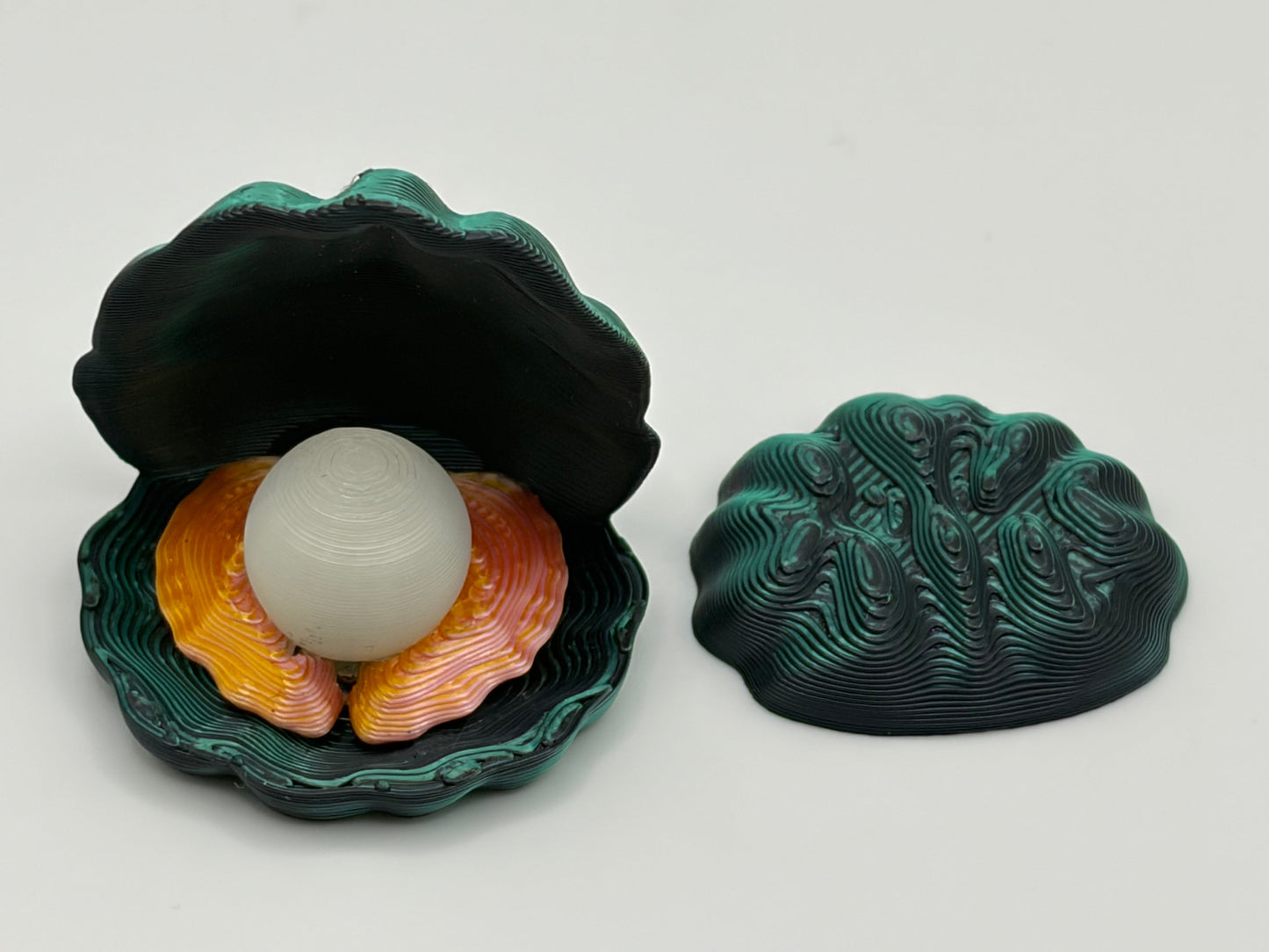 Magnetic Clam w/glow Pearl