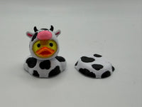 Magnetic Ducky wearing Cow Suit